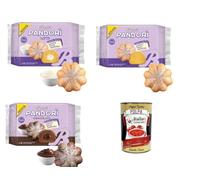 Italian Gourmet Pandorì Assortiment Découverte - Lot de 3 (2x Lait 176 g + 1x Chocolat 178 g) | 12 Mini Pandoro Italiens Individuels | Gâteaux Moelleux Style Pasta Pandoro + Italian Gourmet Polpa