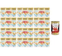 Italian Gourmet Panna Chef Crème légère de cuisine 12 x (3 x 125 ml) - 36 briques de crème UHT -50% de matières grasses, onctueuse et homogène pour sauces, + Italian Gourmet Polpa