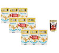 Italian Gourmet Panna Chef Crème légère de cuisine 3 x (3 x 125 ml) - 9 briques de crème UHT -50% de matières grasses, texture onctueuse pour pâtes, sauces, risotto + Italian Gourmet Polpa