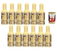 Italian Gourmet Parfum vanille-gingembre 12 x 100 ml 1,2 l avec pulpe | Parfum aromatique de 1,2 l à la vanille et au gingembre de Madagascar dans 12 flacons pratiques de 100 ml selon l'emballage