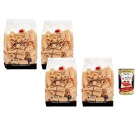 Italian Gourmet Pasta di Gragnano IGP Gigantoni Lot de 4 paquets de 500 g de smola de blé dur, tiré en bronze et à séchage lent, extra résistants aux morsures, idéal pour les ragoûts, sugo et plats au