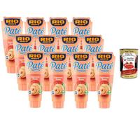 Italian Gourmet Pâté de Saumon Rose Rio Mare - Lot 12 x 100 g (1,2 kg) - Tartinable de poisson crémeux, riche en protéines, sans conservateurs, apéritif, toast, sandwich + Italian Gourmet polpa