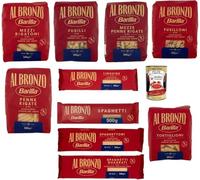 Italian Gourmet Pâtes Assortiment 10 x 500 g, Spaghetti Spaghettoni Spaghetti Quadrati Linguine Penne Rigate Mezze Penne Rigate Mezzi Rigatoni Tortiglioni Fusilli Fusilloni, + Italian Gourmet Polpa