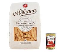 La Molisana Penne Rigate N. 20 Pasta Lenta Lavorazione – Lot 5 x 500 g + Polpa Gourmet italien 400 g