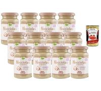 Italian Gourmet Rigoni di asiago Pâte à tartiner blanche aux noisettes 12 x 250 g - ultra crémeuse, riche en noisettes, sans huile de palme, idéale crêpes & desserts + Italian Gourmet Polpa