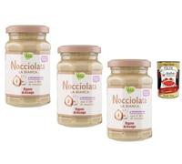 Italian Gourmet Rigoni di asiago Pâte à tartiner blanche aux noisettes 3 x 250 g - texture ultra crémeuse, riche en noisettes, sans huile de palme, idéale crêpes & desserts + Italian Gourmet Polpa