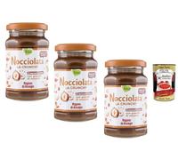 Italian Gourmet Rigoni di asiago Pâte à Tartiner Chocolat & Noisettes Croquante 3 x 250 g - Texture Crunchy avec Éclats de Noisettes, Idéale Tartines, Crêpes & Pâtisserie + Italian Gourmet Polpa