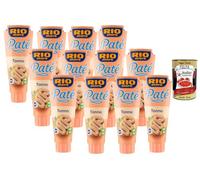 Italian Gourmet Rio Mare Paté de Saumon Rose - Tartinade crémeuse de saumon, idéale pour toasts, canapés, sandwichs & apéritif - Lot 12 x 100 g (1200 g) + Italian Gourmet polpa