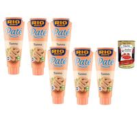 Italian Gourmet Rio Mare Paté Thon - Lot 6 x 100 g - Pâté de thon en tube, tartinable & onctueux - Pour sandwich, toast, apéritif, canapés, crackers - Snack salé + Italian Gourmet Polpa