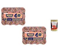 Italian Gourmet Rio Mare Thon à l’Huile d’Olive - 24 Boîtes de 80 g - Thon italien premium en huile d’olive - Pack économique 1,92 kg - Idéal salades, pâtes & repas rapides + Italian Gourmet Polpa