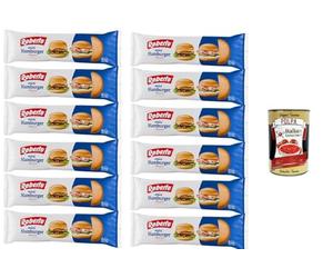 Italian Gourmet Roberto Mini Pains Hamburger Classico 12x 200g - Petits Pains Moelleux pour Mini Burgers & Sandwichs, Idéal Apéro, Anniversaire, Buffet, Snack, Familial + Italian Gourmet Polpa 400g