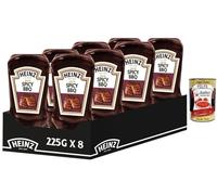 Italian Gourmet Sauce BBQ Épicée (Spicy BBQ) Sauce Barbecue Piquante & Fumée, Parfaite pour Burgers, Viandes Grillées, Ribs, Marinades & Dips, Goût Intense, Squeeze 8 x 225 g + Italian Gourmet Polpa