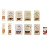 Italian Gourmet Set de pâtes complet 10 x 500 g Mélange de pâtes italiennes en blé dur intégral Lenta Lavorazione + Italian Gourmet Pulpe 400 g