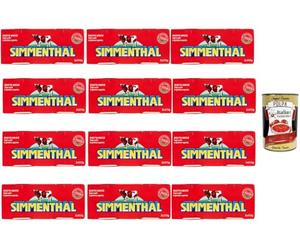 Italian Gourmet Simmenthal Bœuf en Gelée Lot 24 x 215 g (12 x 2 x 215 g) - Spécialité italienne en gelée végétale, prêt à consommer, idéal salades & sandwichs, format maxi + Italian Gourmet Polpa