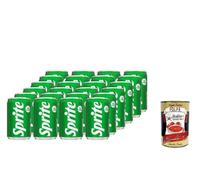 Italian Gourmet | Sprite Boisson Gazeuse Citron-Citron Vert 24 x 150ml Mini Canettes | Soda Pétillant Rafraîchissant Multipack | Faible en Calories | Pack Fête Achat en Gros + Italian Gourmet Polpa