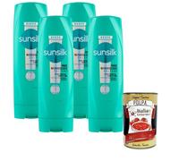 Italian Gourmet Sunsilk Onde Meravigliose Baume Nutri-Define Complex 5 % avec huile de macadamia, arginine et élastine, 4 x 200 ml + Italian Gourmet Polpa 400 g