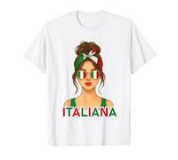 Italian Italiana Girl Italy Flag Italian Girlfriend Wife T-Shirt