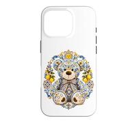 Italian Majolica Teddy Bear Shirt Lemon Sicilian Ceramic Art Coque pour iPhone 16 Pro