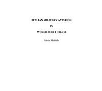 Italian Military Aviation In World War I 1914-1918