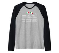 Italian MOM Dictionnaire drôle Définition Drapeau Italie Meme Manche Raglan