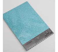Italian Options Lot de 10 feuilles de papier cartonné pailleté 250 g/m², format A4, bleu