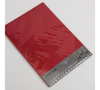 Italian Options Lot de 10 feuilles de papier cartonné pailleté 250 g/m², format A4, rouge