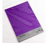 Italian Options Lot de 10 feuilles de papier cartonné pailleté 250 g/m², format A4, violet