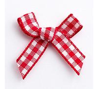 Italian Options Lot de 100 nœuds en ruban Motif vichy Rouge 3 cm