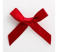 Italian Options Lot de 100 nœuds en satin - Largeur du nœud : 3 cm - Rubis