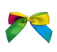 Italian Options Lot de 12 nœuds Autocollants en Ruban de Satin - Largeur du nœud : 5 cm - Arc-en-Ciel