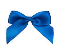 Italian Options Lot de 12 nœuds en ruban de satin auto-adhésifs Bleu roi Largeur 5 cm