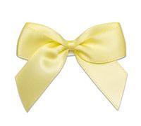 Italian Options Lot de 12 nœuds en ruban de satin auto-adhésifs Jaune citron Largeur 5 cm