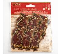 Italian Options Lot de 6 décorations Artisanales Traditionnelles Vintage Père Noël