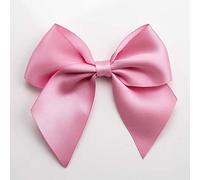 Italian Options Lot de 6 grands nœuds en ruban satiné (autocollants) - Rose antique - 10 cm