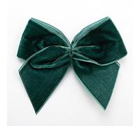 Italian Options Lot de 6 nœuds adhésifs en velours doux pour cadeau - 10 cm de large - Vert bouteille