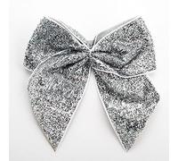 Italian Options Lot de 6 nœuds Autocollants Scintillants Argenté Largeur 10 cm