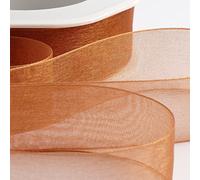Italian Options Rouleau de ruban en mousseline d'organza, 38 mm x 20 m, vert abricot