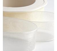 Italian Options Rouleau de ruban en mousseline d'organza Ivoire pâle 38 mm x 20 m