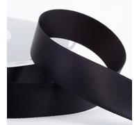 Italian Options Ruban de satin noir 6 mm de large x 25 m
