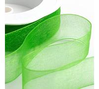 Italian Options Ruban en mousseline de soie d'organza, rouleau de 15 mm x 20 m, émeraude