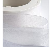 Italian Options Ruban en mousseline d'organza Blanc 38 mm x 20 m
