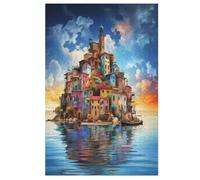 Italian Paysage Puzzle EnfFourmis 1000pcs, Puzzles en Bois- Kit Bricolage Relax Jeux pour Adolescents Et Adultes Cadeaux 78×53cm