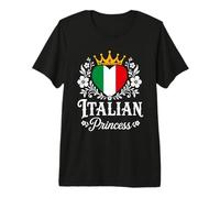 Italian Princess Italy Flag Proud Italian Girl T-Shirt Haut de Gamme