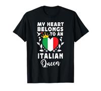 Italian Queen Italian Wife Girlfriend Italy Flag T-Shirt