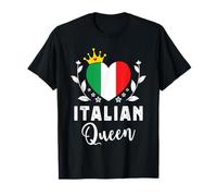 Italian Queen Italy Flag Proud Italian Woman T-Shirt
