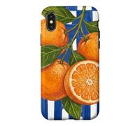 Italian Summer Oranges Beachy Coastal Botanical Decor Coque pour iPhone X/XS