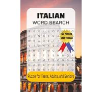 Italian Word Search Puzzle Book: Easy to Read Featuring Roman, Tuscan, Mediterranean, and More | 6×9 Inches, 110 Pages | Over 50 Puzzles | Perfect ... Vacations, Holidays, and Relaxing Free Time.