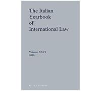 Italian Yearbook Of International Law 26 (2016)