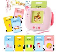 Italiano Standard, Educativi Flashcards Parlanti, Amico Vocabolo Gioco, 400 Parole Giocattoli Montessori Apprendimento, Prescolari Lingua 2-6 Anni Giochi Educativi Regali per Bambini (IT-Rose)