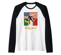 Italie 2026 Cross-Country Skiing USA Italie Flags Winter Manche Raglan